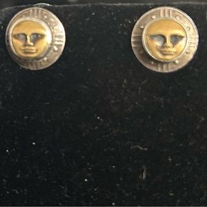 Artisan Signed Tabra Carved Full Moon Face